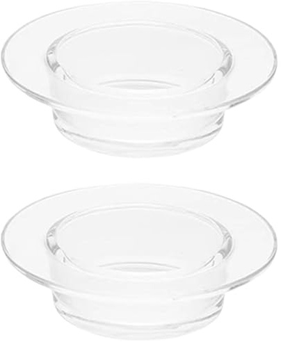 2PCS Wax Warmer Replacement Dish, 4.5inch Glass Wax Melt Liners, Replacement Wax Warmer Dish Candle Heating Props Easy to Clean Wax Melt Dish, For Lamp Wax Melting Heating