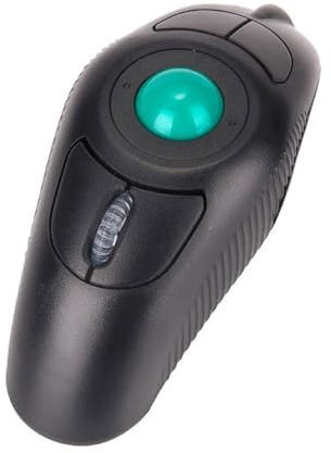 NUOBESTY Souris Ergonomique Trackball sans Fil 2.4g Port USB, Forme Dauphin en Plastique, Portable et Plug and Play pour Ordinateur Portable, 1000 Dpi, 5 Touches