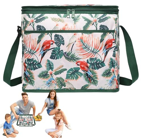 Sac isotherme | 18 L pliable | Récipient alimentaire de pique-nique | Sac fourre-tout étanche multifonction portable doux pour la pêche, la piscine, la randonnée, les voyages, les vacances, le bateau