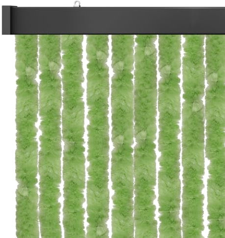 Arsvita Rideau anti-insectes, 90 x 220 cm (largeur x longueur), en molleton, en noir et blanc, pour camping, terrasse, pavillon ou porte de balcon, diamètre 4 cm