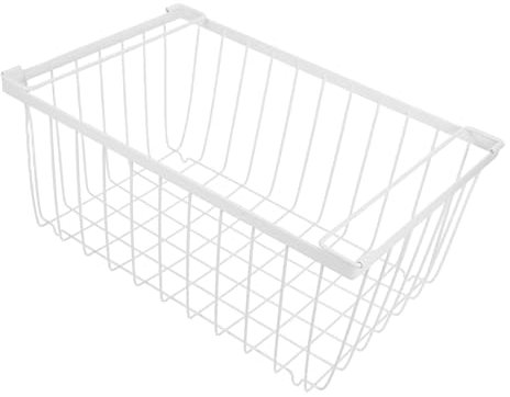 jojofuny Freezer Hanging Basket Wire Mesh Design Stackable Metal Storage for Deep Freezer Organization for Refrigerator Meat and Vegetable Storage