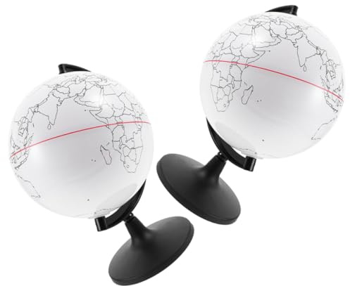 BESPORTBLE 2pièces Globe Vierge à Colorier Modèle Éducatif Non Peint Globe Inachevé Soi-même Décoration De Bureau Accessoire De