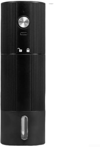 Gdfnmogo Moulin à café électrique portable avec taille de mouture réglable, fraises en acier inoxydable 304 pour une mouture constante, rechargeable par USB C, fonctionnement tactile (A)
