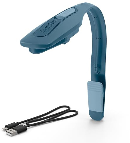 Energizer Flex-R LED Rechargeable Book Light for Reading in Bed, Reading Light with Warm LED Color, Long-Lasting and Lightweight,Blue