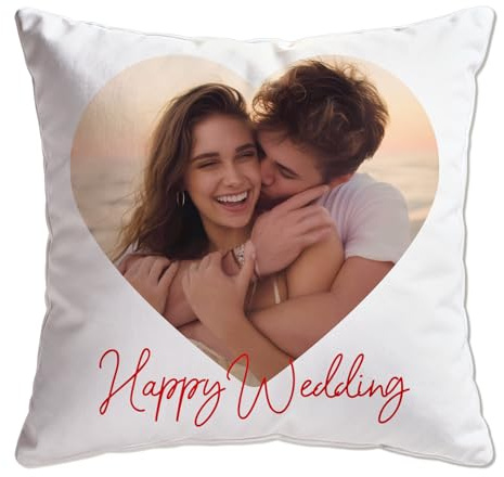 TICBIK Coussin Personnalisé Photo, Oreiller Personnalisé avec Votre Propre Photo et Texte des Deux Côtés