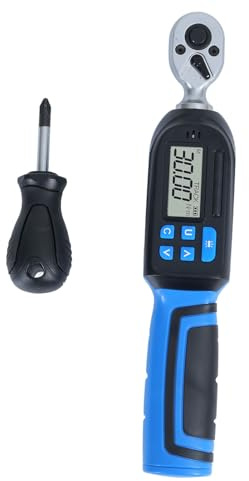 aqxreight Llave de Torsión Digital con Accionamiento de 1/4 de Pulgada Llave de Torsión Electrónica de 1,5 a 30 N.m con Zumbador de Almacenamiento de Datos Notificación LED para Automóvil
