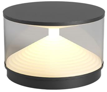 Luxueuse lanterne d'extérieur étanche Paletto Luminoso pour clôture, colonne lumineuse élégante de 15 cm, idéale pour les patios et les poteaux de garage, éclairage décoratif élégant.