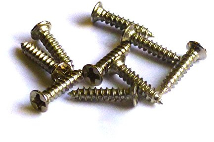 Senkkopf Blech-/Holzschrauben, mit Spitze und PH Kreuzschlitz, Abmessung: 1 x 5 mm, VE=100 Stück, Kopfdurchmesser = 1,8mm, Werksoff: Stahl vernickelt