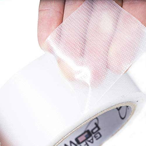 Gaffer Power Clear Repair Tape 2” x 20 Yards – Transparent Waterproof Duct Tape for Discreet Repairs, Sealing & Patching – Heavy Duty, Weather Resistant