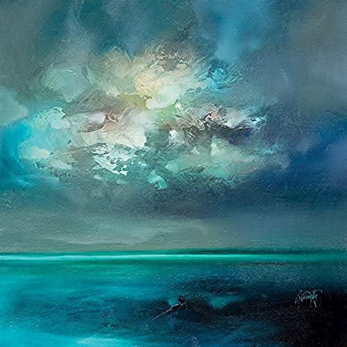 The Art Group Scott Naismith (Isle of Skye Emerges) Canvas Print, Wood, Multicolour, 40 x 40 x 1.3 cm