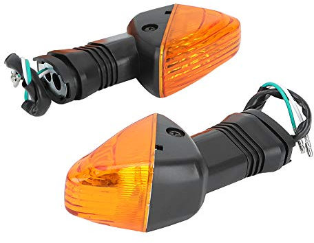 Akozon Lámpara de Luz de Señal de 2PCS Apta para Accesorios de Modificación de Motocicleta ZX-6R KLE KLR Z750S(Negro + Amarillo)