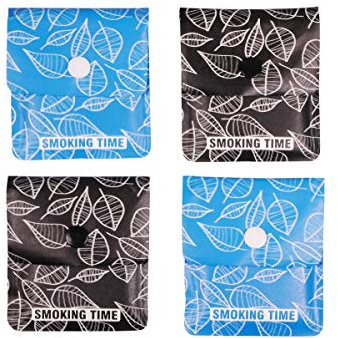 2 x Taschenascher Blau und Schwarz - Aschenbecher für unterwegs aus Recyclingmaterial mit Folie innen