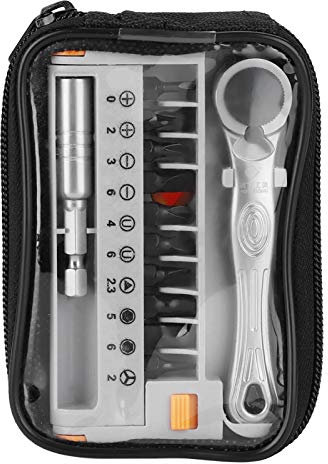 12-teiliges Bit-Socket-Ratschenset Tragbares Mini-1/4-Zoll-Schnellratschen-Ratschenschlüssel-Verlängerungsstangen- und Schraubendreher-Set Multifunktionales Handreparaturwerkzeug für Haushaltsgeräte