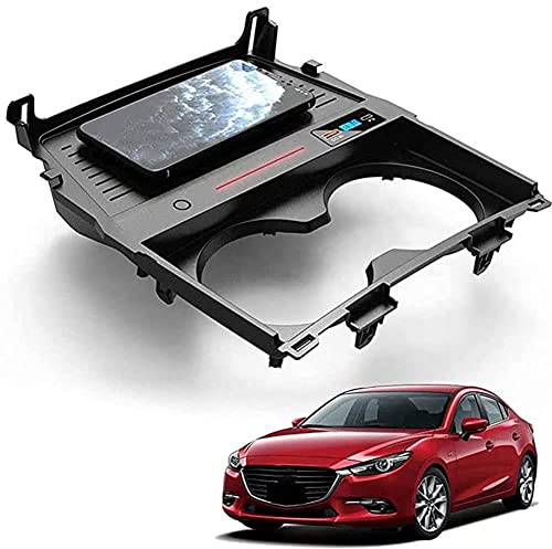 Pour Mazda 3 2020 Chargeur De Voiture TéLéPhone Sans Fil, Multifonctions Charge Rapide Chargeur Sans Fil Qi Plaque Chargeur DéCor Panneau De Chargeur ​D'Accessoires Pour Tout Phone