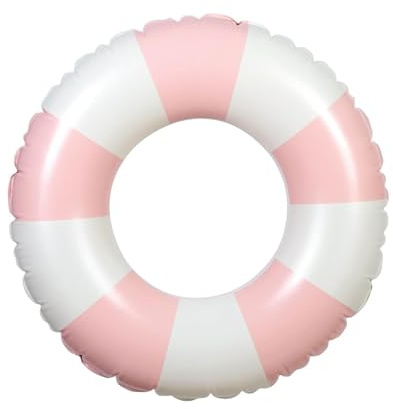 Medium Swim Ring for Kids Adults,25 Inch Classic Striped Pool Inner Tubes,Inflatable Pool Floats,Float Naked,Pool Floaties Adult Size for Summer Pool Party Beach (Pink)