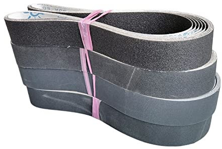 ICAMAS 5 STÜCKE Schleifband 50 x 1500 mm for Metall.2 x 59 Zoll Siliziumkarbid-Schleifband 1500 x 50 mm. Trocken, nass, Dual-Use P60-600 Mix Pack 4.9