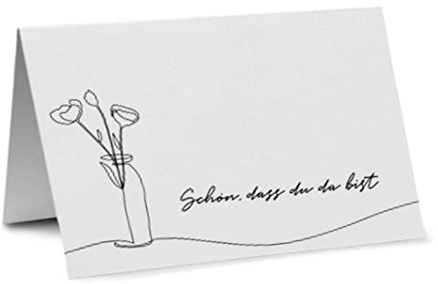 Partycards 50 Stück Tischkarten Hochzeit, Platzkarten für Kommunion Konfirmation, Namensschilder Geburtstag, Tischdeko Namenskarten Hochzeit Tischkarten Geburtstag Hochzeitsdeko Namensschild Taufe