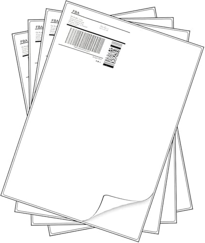 100 ark A4-klistermärke pappersetiketter fraktsepostetiketter, A4-klistermärken pappersetiketter fraktpostetiketter, klibbig baksida utskriftsklistermärke (100 ark, 1 per ark 210 x 297 mm)