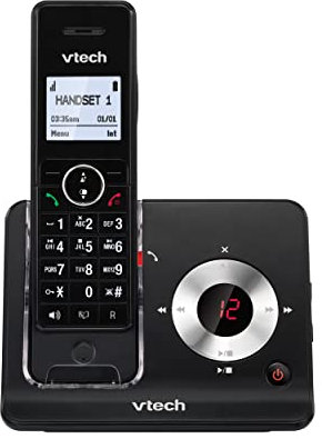 VTech MS3050 - Teléfono Fijo Inalámbrico DECT Con Bloqueo de Llamadas, Contestador, Identificación de Llamada, Amplificador de Volumen, Altavoz Manos Libres y Marcación Rápida