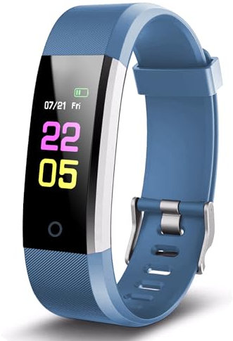 HLIXOZIY Orologio fitness tracker per donne, uomini e bambini, Smart Watch con cardiofrequenzimetro, monitoraggio della pressione sanguigna, monitoraggio del sonno e promemoria messaggi, impermeabile