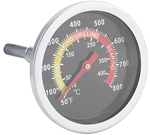 Thermomètre pour Barbecue, Thermomètre pour Barbecue en Acier Inoxydable Facile à Installer avec Filetage M10 pour Grillades au Barbecue