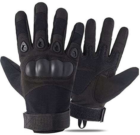 Guantes Anti-Corte, Guantes tácticos de cáscara dura de cuero de súper fibra, protección for montar a caballo for hombres, guantes militares de entrenamiento físico anticorte Transpirable, resistente