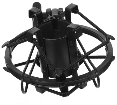 SHOWERORO Supporto Per Microfono Antivibrazioni in Metallo Professionale Per Microfoni a Condensatore a Diaframma Largo, Fissaggio Su Asta Microfonica Per Registrazioni Radiofoniche e Voice-over