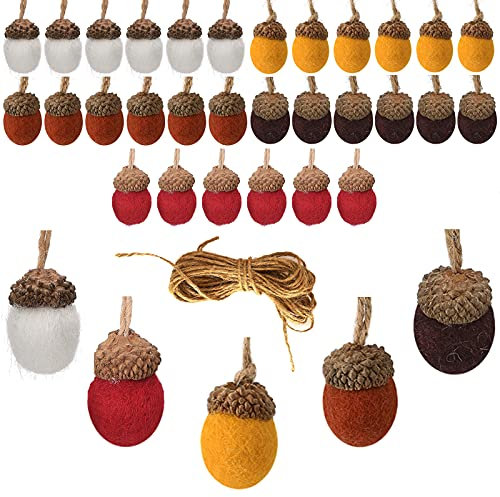 Lazyspace Weihnachtsschmuck DIY Anhänger Wollfilz Tannenbaum Turm kleine Kugel Tannenzapfen Eichel Weihnachtsanhänger Geschenke für Weihnachten