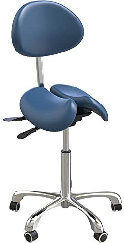 Ergonomischer Sattelhocker im geteilten Stil, Rollhocker, medizinischer Zahnarzt-Hocker, höhenverstellbar, Zahnarztstuhl, PU-Leder, Drehhocker für Krankenhaus, Labor, Salon, Büro, Zuhause