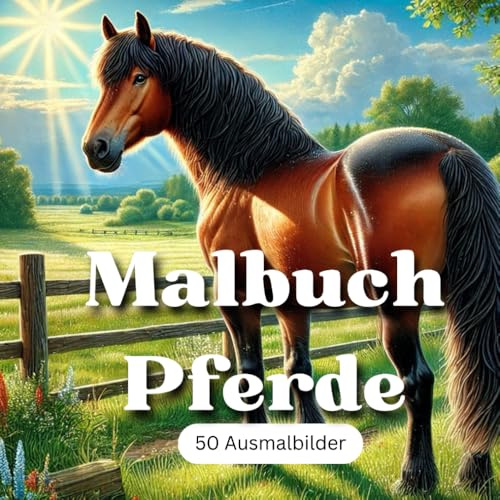 Mein Pferde Malbuch: Für Kinder und Erwachsene (Malbücher Tiere)