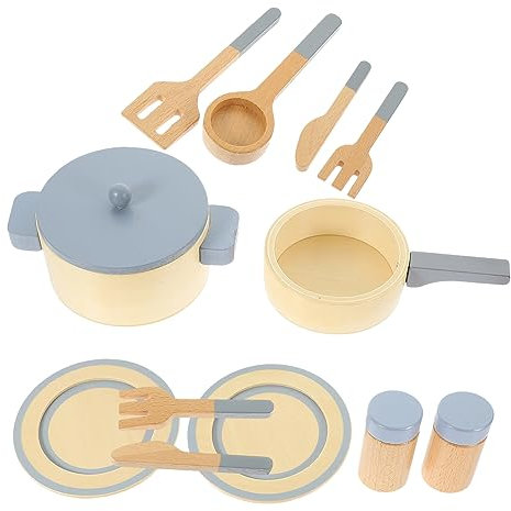 Toyvian 1 Jeu Jouets interactifs Accessoires de Cuisine pour Enfants Batterie de Cuisine Batteries de Cuisine Jouer aux Accessoires de Cuisine Jouer aux Jouets de la Maison en Bois
