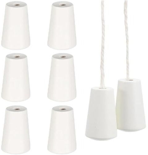6PCS Blind Cord Small Pendants, Pull End Window Drops for Bathroom Decoration, Wooden Hanging Ball Pendants for Shade Cord Tassels