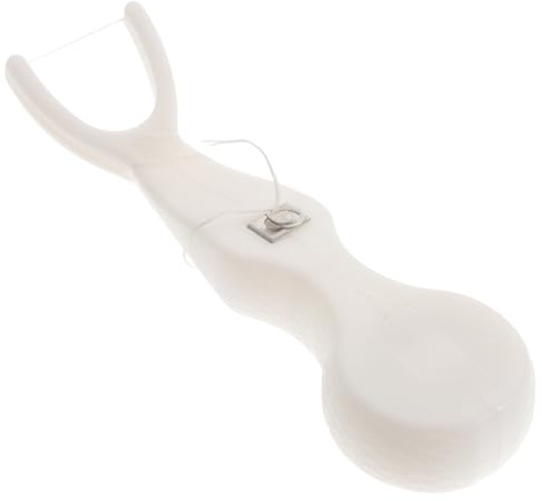 ERINGOGO 1pezzi Dental Floss Holder Bianco Portatile e Sostituibile Strumento Pratico Per Pulizia Interdentale Senza Danni Alle Gengive Per Igiene Orale Quotidiana