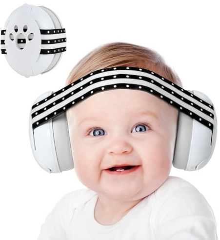 Yoofoss Casque Anti Bruit Bébé pour la Protection Auditive : Protection contre le Bruit pour Nouveaux - Nés et Bébés - Écouteurs Antibruit pour le Sommeil et les Déplacements - Certifiés CE et ANSI