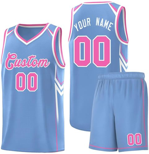 Personalisierte Basketball Trikot 2 Teiliges Set mit Jersey Shirt und Shorts für Herren/Damen/Jungen/Kinder Tasse Adventskalender Deutschland Kinder Mit Eigenem Namen Sport