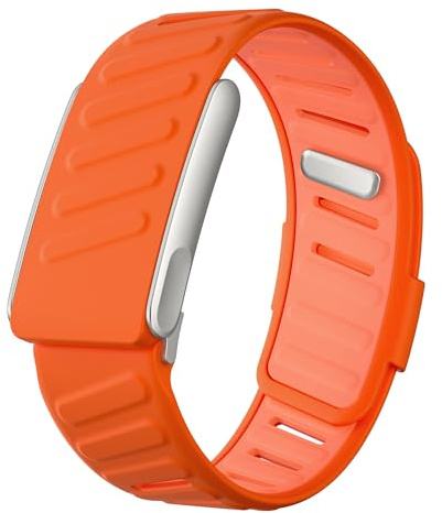 Rugged Comfort Silicone Wristband Compatible with WHOOP 5 | Whoop MG Band, Durable Soft Silicone Sports Loop Replacement Bands for Men Women with Metal Frame Connector (Orange Light Orange, Whoop 5.0)