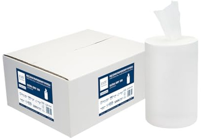 PAW Rollenhandtücher 20 cm x 100 m, 12 Rollen - Weiß | Einlagiges Papier, saugstark und reißfest, ideal für Gastronomie, Hotels und Waschräume, für gängige Spender