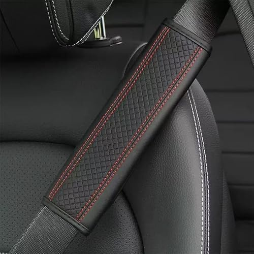 Cretassion 2 almohadillas para cinturón de seguridad de coche, acolchado para cinturón de seguridad del coche, para mayor comodidad en el viaje, color negro