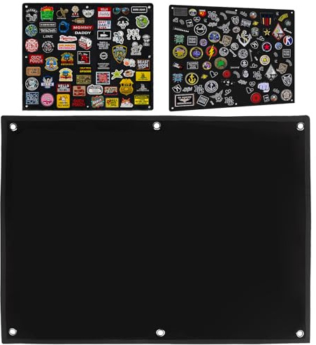 Panel de Insignias Militares Parches Board para Pared Almohadilla para Insignias de Insignias Tácticas Parche de Militar Apto para Insignias Sellos Brazaletes y Pegatinas (60 * 45 cm)