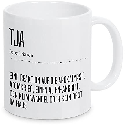 artboxONE Tasse Tja Definition von AB1 Edition - Kaffeetasse Typografie