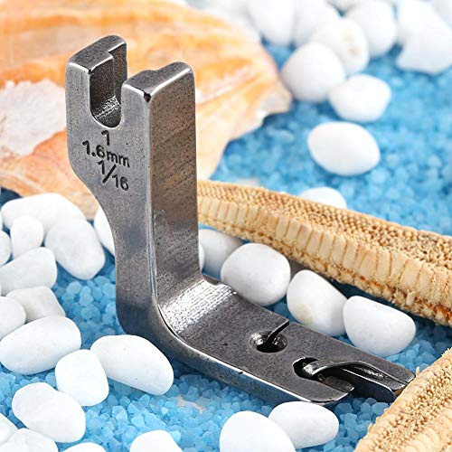 High Shank Rolled Hem Foot, Rolled Hem Presser Foot, Akozon Universal Industrial Single-needle Fat Bed Sewing Machine Rolled Hem Presser Foot (1.6MM)