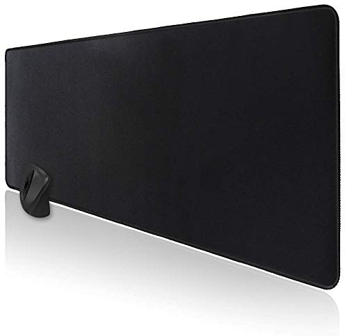 XMONKEY Gaming-Mauspad, großes rutschfestes Mauspad mit genähten Kanten für Laptop, PC, Gaming, Schreibtischunterlage, Größe: 80 x 30 cm, Schwarz
