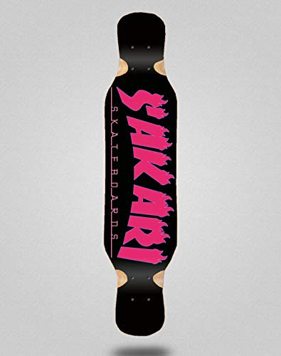 Skateboard Longboard Deck 46x10 Sakari Flames Pink