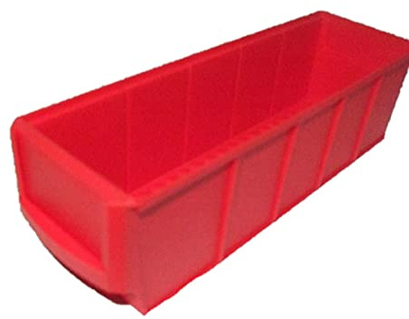 12 Industrieboxen 300x91x81mm rot Stapelboxen Lagerbehälter Schütte Regalkästen Lagerbox stapelbar Made in Germany