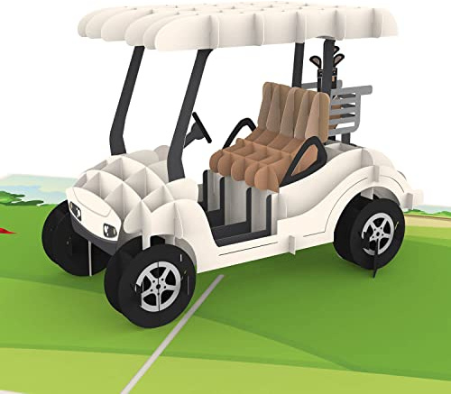 papercrush® popup-kort golf – 3D-födelsedagskort eller pengar-present till golfare och golfare, kupong för golf – speciellt presentkort för golfspelare, rolig golfgåva på fars dag