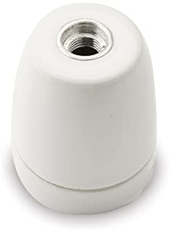 AMARCORDS - Portalampada in porcellana vintage attacco e27 colore BIANCO
