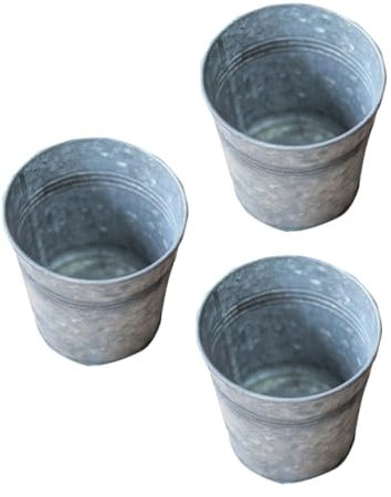 Yardenfun 3stücke Teiliges Retro Eimer Aus Eisen Für Sukkulenten Vintage Blumengefäß Für Garten Balkon Und Wohnraumdekoration Für Kreative Arrangements Und Stilvolle Aufbewahrung