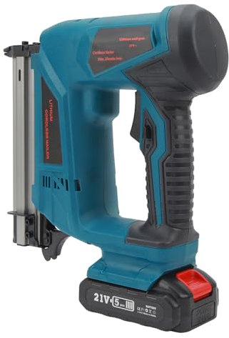 Pistola Sparachiodi Elettrica, Chiodatrice Brad Cordless Calibro 18 con Batteria Al Litio e Caricabatterie, Pistola Graffettatrice per Falegnameria, Tappezzeria, con 100 Chiodi
