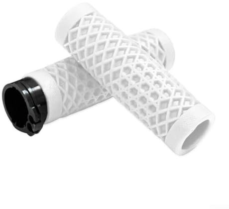 Comfort Motorrad Griffe Lenker Handgriffe 1 25mm für Suzuki Truimph Schwarz/Weiß/Grau (Weiß)