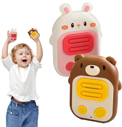 Kids Walkie Talkies,Battery Operated Long Range Rabbit And Bear Shape Walkie Talkies Kids | Robots Wireless Mute Walkies Talkies For Indoor And Outdoor Games